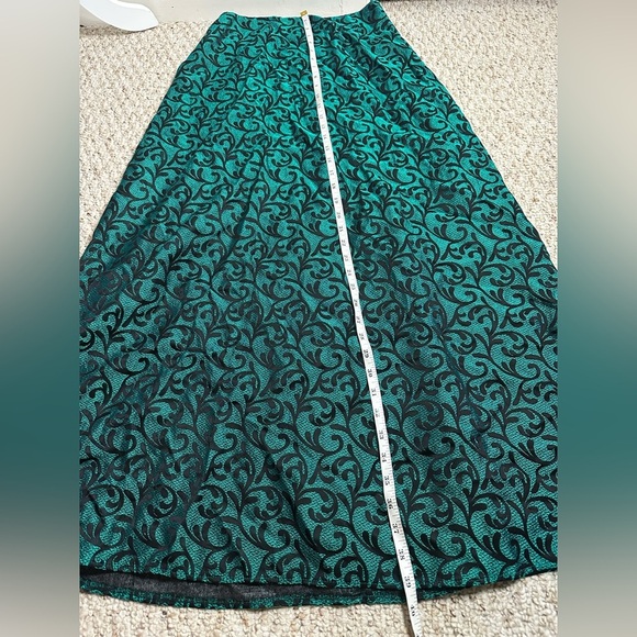 Peck & Peck Green  and Black Maxi Skirt size 8 - Picture 4 of 7